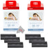 Two Pack Canon Selphy KP-108IN Color Ink 4x6 and Paper Set 3115B001 for SELPHY Compact Printer CP1300 CP1200 CP769