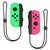 Nintendo Switch Joy-Con Controllers (Neon Pink / Neon Green) with JLab Play Gaming Wireless Bluetooth Earbuds