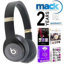 Beats by Dr. Dre Beats Solo 4 Wireless On-Ear Headphones (Black & Gold) with Mack 2yr Worldwide Diamond Warranty and Fitness Wellness Plus Software Suite