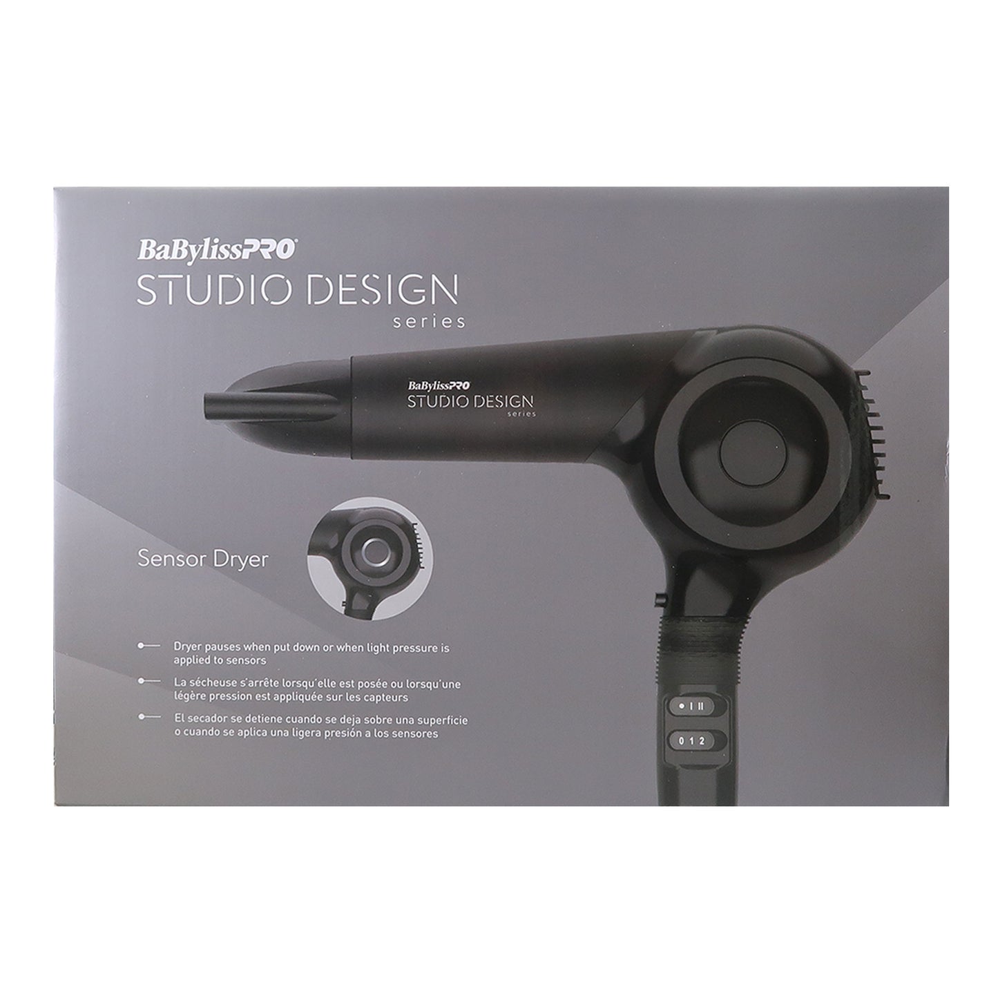 BaByliss Pro Studio Design Series Sensor Hair Dryer BCI800UC with Andis 17300 reSURGE Titanium Foil Wet / Dry Shaver and Conair Pro Round Brush 2"