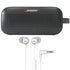 Bose SoundLink Flex Se Wireless Portable Bluetooth Waterproof Speaker (Black) with JBL C50HI In-Ear Headphones White