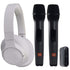 JBL Wireless Two Microphone System with Dual-Channel Receiver and "REFURBISHED" JBL Tune 760NC Noise-Canceling Wireless Headphones