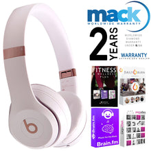 Beats by Dr. Dre Beats Solo 4 Wireless On-Ear Headphones (Cloud Pink) with Mack 2yr Worldwide Diamond Warranty and Fitness and Wellness Plus Software Suite