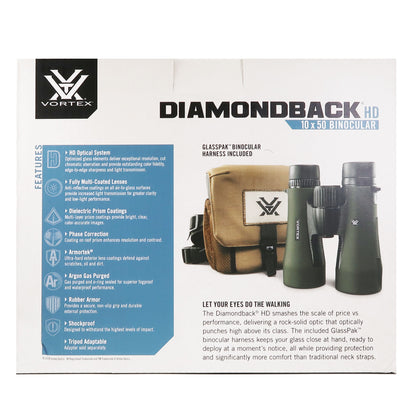 Vortex 10x50 Diamondback HD Binoculars DB-216 (Green)