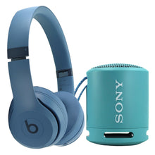 Beats Solo 4 Wireless On-Ear Headphones (Slate Blue) with Sony SRS-XB13 Extra Bass Portable Waterproof Wireless Speaker (Blue)