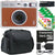 FUJIFILM INSTAX MINI EVO Hybrid Instant Camera (Brown) + 4x Fujifilm 2x10 Film Mini Instax Film Bundle