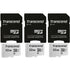 3 Packs Transcend 32GB MicroSD 300s 100MB/s Class 10 Micro SDHC Memory Card with SD Adapter