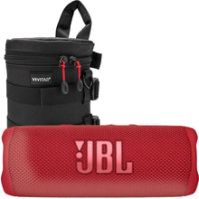 JBL Flip 6 Portable Waterproof Bluetooth Speaker (Red)+ 8 Inches Case