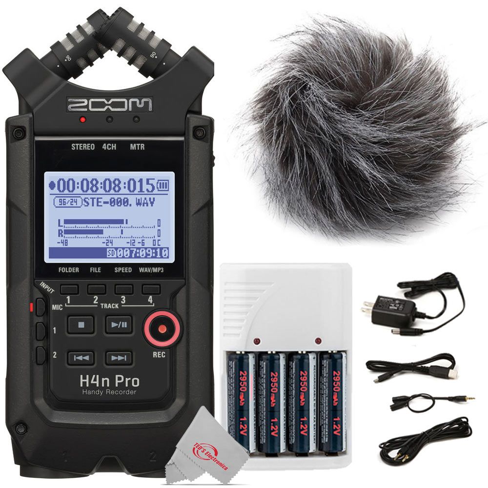 Zoom H4n Pro 4-Input / 4-Track Digital Portable Audio Handy Recorder + The Teds Store