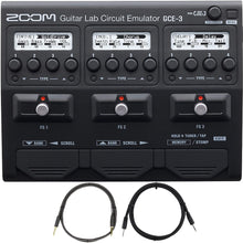 Zoom GCE-3 Guitar Lab Circuit Emulator, Compact USB Audio Interface for Emulation of Zoom Effects Processors Adapter with Cable and Instrument Cable