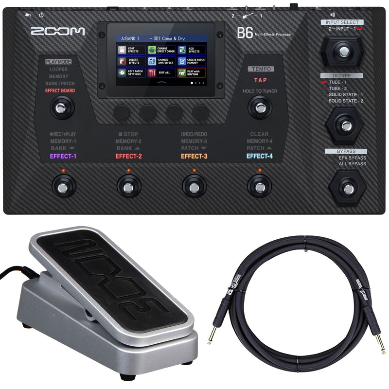 Zoom B6 Multi-Effects Processor for Electric Bass with FP02M