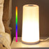 Albrillo Table Lamp - Touch Sensor Bedside Lamp, Dimmable Warm White Touch Lamp and RGB Color Changing Nightstand Light for Bedroom, Baby Kids Room, Living Room, Office