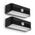Home Zone Security Solar Step Lights - Motion Sensor LED Outdoor Deck and Step Lights with No Wiring Required, 2-Pack, Black (ELI0989V)