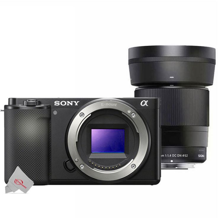 Sony ZV-E10 Flip-Out Touchscreen LCD Mirrorless Camera with Sigma