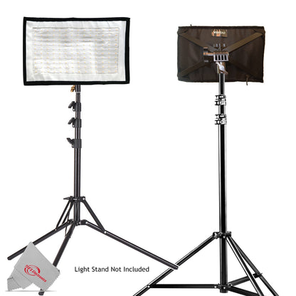 2x Vivitar Fabric LED Light Panel with Remote upto 3000LM for Studio Lighting with 63" Adjustable Light Stands