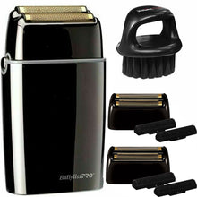 BaByliss PRO FOILFX02 Cordless Metal Double Foil Shaver FXFS2B + 2x Replacement Foil & Cutters