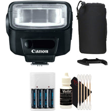 Canon 270EX II Speedlite Flash for Canon SLR Cameras + 4AA Battery Charger & Cleaning Kit