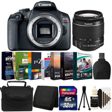 Canon EOS Rebel T7 CMOS Digital SLR Camera with EF-S 18-55mm Lens + Photo Editor Bundle