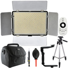 Professional Vivitar 600 LED 2200 Lumens Video Light with Accessory Bundle