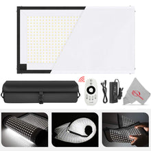 Vivitar Fabric LED Light Panel Roll Up Flexible Compact Mat with Diffuser and Remote Control Daylight 5000K 48W 8000LM 384 SMD LED 90 CRI+ for Traveling Filmmakers Outdoor Photography