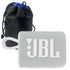 JBL Go 3 Portable Waterproof Wireless IP67 Dustproof Outdoor Bluetooth Speaker (White) with Soft Pouch Bag