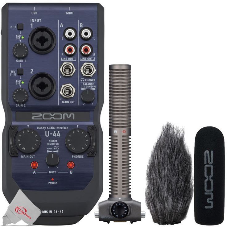 Zoom U-44 Portable 4x4 USB Handy Audio / MIDI Interface + Zoom SSH