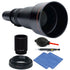 Vivitar 650-1300mm f/8-16 Telephoto Lens with Accessory Kit for Nikon D3200 , D3300 , D3400 , D5300 and D5500