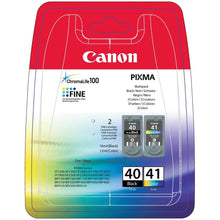 3x Canon Pixma ChromaLife 100 FINE Cartridges PG-40 Black and CL-41 Color Ink for PIXMA