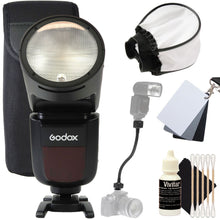 Godox V1 TTL Li-Ion Round Head Camera Flash for Nikon with Universal Flash Diffuser Accessory Kit