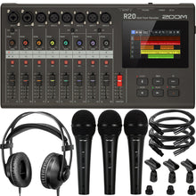 Zoom R20 Portable Multitrack Recorder + Behringer XM1800S Vocal Microphone Accessory Kit