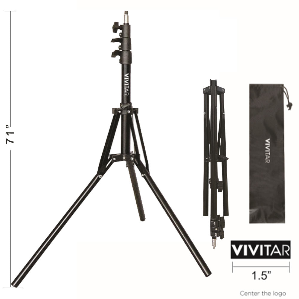 Vivitar Ultra Slim Bi-Color Flexible Led Light Panel 1600Lm Adjustable Brightness with 71" Adjustable Light Stand