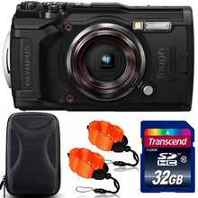 OLYMPUS Tough TG-6 12MP Waterproof W-Fi Digital Camera Black with 32GB Memory Card + Strap & Case