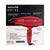 BaByliss Pro Nano Titanium Hair Dryer Red #BRRAP1 with Knuckle Neck Brush and Comb