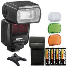 Nikon SB-5000 AF Speedlight Shoe Mount Flash + 4 AA Panasonic Batteries + 3pc Cleaning Kit