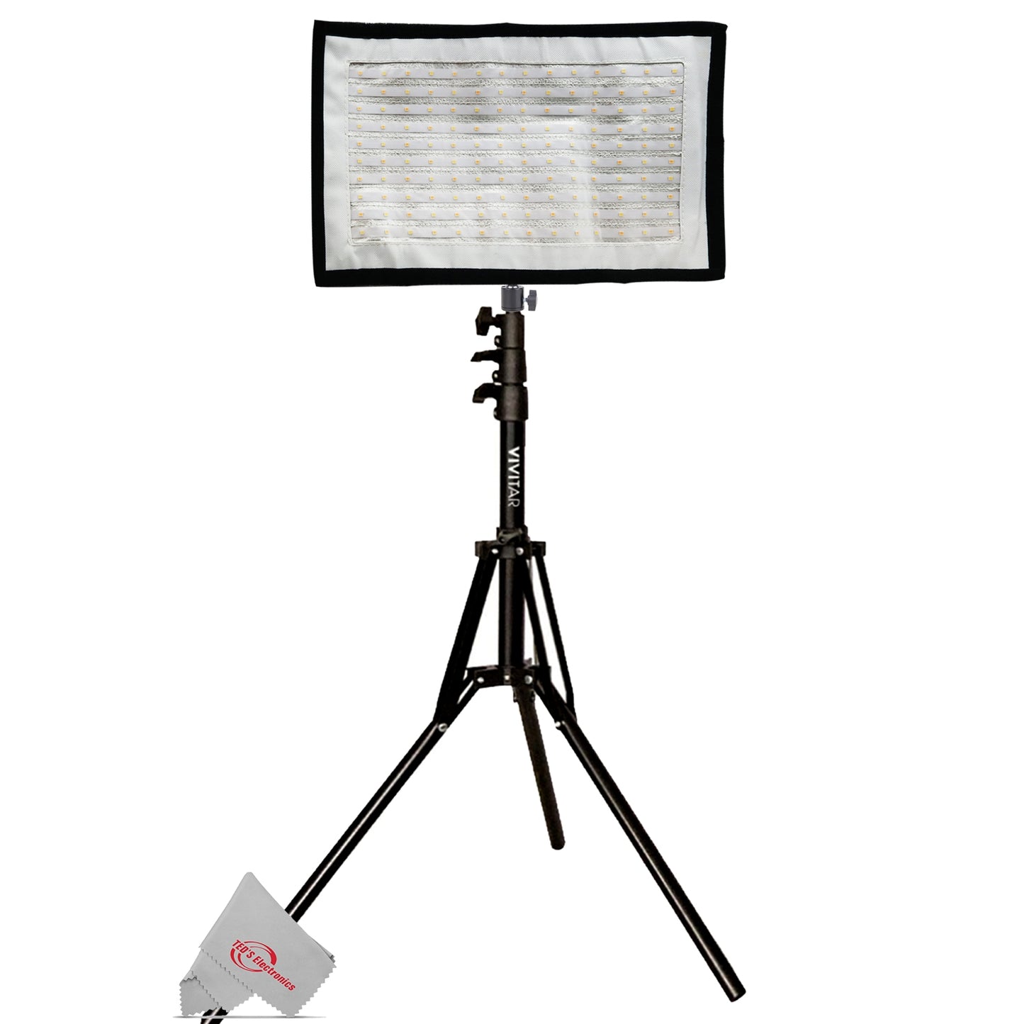 Vivitar Fabric 140 LED Light Panel Compact Mat upto 3000LM for Studio Lighting  with 71" Adjustable Light Stand