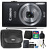 Canon IXUS 185 / ELPH 180 20.0MP Digital Camera 8x Optical Zoom Black with Accessory Kit