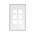 4XEM 6 Outlet RJ45 Wall Plate/ Face Plate White